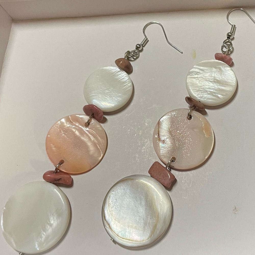 Handmade Shell Dangle Earrings